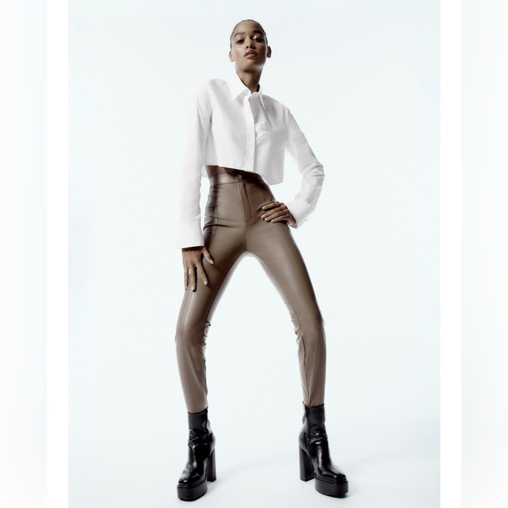 Zara faux leather leggings